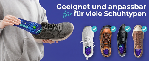 Akusoli Akupressur-Einlegesohlen – Ergonomischer ganztägiger Komfort & Dämpfung für Ihre Schuhe EU 36 - 41.5