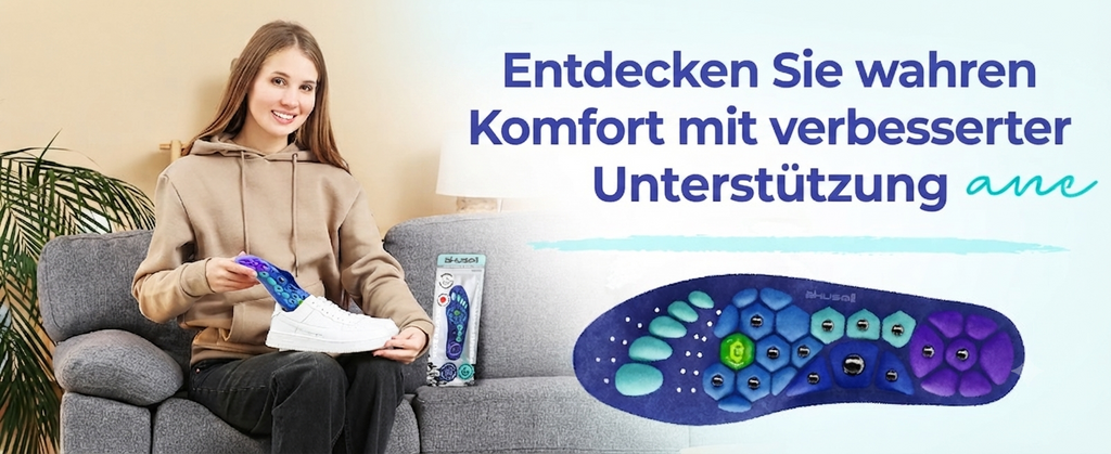 Akusoli Akupressur-Einlegesohlen – Ergonomischer ganztägiger Komfort & Dämpfung für Ihre Schuhe EU 36 - 41.5